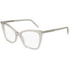 Lunettes de soleil Saint Laurent SL 386 Cadres Optiques, Beige/Transparent, 53 mm