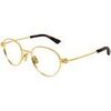Lunettes de soleil Bottega Veneta BV1382O Cadres Optiques, Or/Transparent, 50 mm Dor&eacute;