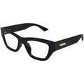 Lunettes de soleil Bottega Veneta BV1360O Cadres Optiques, Noir/Transparent, 49 mm Grenoble