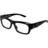 Lunettes de soleil Balenciaga BB0410O Cadres Optiques, Noir/Transparent, 54 mm