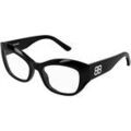 Lunettes sur Grenoble : Lunettes de soleil Balenciaga BB0398O Cadres Optiques, Noir/Transparent, 54 mm
