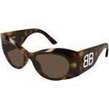 Lunettes sur Grenoble : Lunettes de soleil Balenciaga BB0394S Lunettes de soleil, Havana/Marron, 59 mm