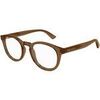 Lunettes de soleil McQ Alexander McQueen AM0514O Cadres Optiques, Maron/Transparent, 48 mm