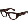 Lunettes de soleil McQ Alexander McQueen AM0512O Cadres Optiques, Havana/Transparent, 51 mm
