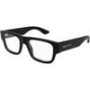 Lunettes de soleil McQ Alexander McQueen AM0511O Cadres Optiques, Noir/Transparent, 53 mm