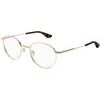 Lunettes de soleil McQ Alexander McQueen AM0502O Cadres Optiques, Or/Transparent, 49 mm Dor&eacute;