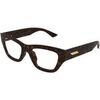 Lunettes de soleil Bottega Veneta BV1360O Cadres Optiques, Havana/Transparent, 49 mm