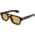 Lunettes de soleil McQ Alexander McQueen AM0505S Lunettes de soleil, Havana/Jaune, 52 mm Grenoble