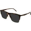 Lunettes sur Grenoble : Lunettes de soleil Saint Laurent SL 768 Lunettes de soleil, Havana/Gris, 57 mm