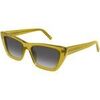 Lunettes de soleil Saint Laurent SL 276 MICA Lunettes de soleil, Jaune/Fum&eacute;e, 55 mm Jaune
