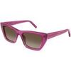 Lunettes de soleil Saint Laurent SL 276 MICA Lunettes de soleil, Rose/Vert, 55 mm