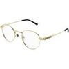 Lunettes de soleil Gucci GG1877O Cadres Optiques, Or/Transparent, 48 mm Dor&eacute;