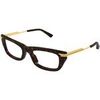Lunettes de soleil Bottega Veneta BV1371O Cadres Optiques, Havana/Transparent, 51 mm
