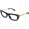Lunettes de soleil Bottega Veneta BV1371O Cadres Optiques, Noir/Transparent, 51 mm