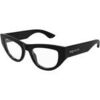Lunettes de soleil McQ Alexander McQueen AM0512O Cadres Optiques, Noir/Transparent, 51 mm