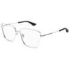 Lunettes de soleil McQ Alexander McQueen AM0503O Cadres Optiques, Argent/Transparent, 55 mm Argent&eacute;