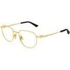 Lunettes de soleil Bottega Veneta BV1301O Cadres Optiques, Or/Transparent, 52 mm Dor&eacute;
