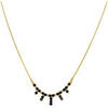 Collier Orusbijoux Collier Argent Dor&eacute; Pierre Fine Spinelle Noire Dor&eacute;