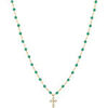 Collier Orusbijoux Collier Argent Dor&eacute; Croix En Zirconium Blanc Et Pierres Dor&eacute;