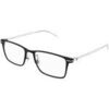 Lunettes de soleil Montblanc MB0396ON Cadres Optiques, Noir/Transparent, 56 mm