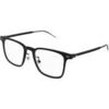 Lunettes de soleil Montblanc MB0395ON Cadres Optiques, Noir/Transparent, 51 mm
