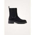 Bottes femme sur Grenoble : Bottines Vanessa Wu Bottines Chelsea &agrave; semelle textur&eacute;e Emie Noir