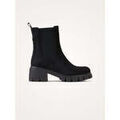 Bottes femme sur Grenoble : Bottines Vanessa Wu Bottines Chelsea &agrave; talon crant&eacute; H&eacute;rine Noir