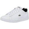 Baskets basses enfant Lacoste Sneakers gar&ccedil;on Ref 55423 blanc / noir Blanc