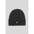 Bonnet Lyle & Scott HE2314A LAMBSWOOL BLEND RIBBED-W155 JET BLACK MARL