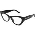 Lunettes sur Grenoble : Lunettes de soleil Balenciaga BB0449O Cadres Optiques, Noir/Transparent, 53 mm