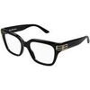 Lunettes de soleil Balenciaga BB0437O Cadres Optiques, Noir/Transparent, 54 mm