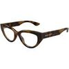Lunettes de soleil McQ Alexander McQueen AM0529O Cadres Optiques, Havana/Transparent, 52 mm