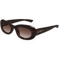 Lunettes sur Grenoble : Lunettes de soleil McQ Alexander McQueen AM0527SA Lunettes de soleil, Havana/Marron, 53 mm