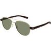 Lunettes de soleil Saint Laurent SL 843 Lunettes de soleil, Or/Vert, 54 mm Dor&eacute;