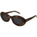 Lunettes sur Grenoble : Lunettes de soleil Saint Laurent SL 594 Lunettes de soleil, Havana/Gris, 52 mm