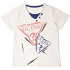 T-shirt enfant Guess T-Shirt &agrave; logo Triangulaire Beige L82I24 Beige