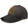 Casquette HUGO CASQUETTE MEN X 576 D-17 NOIRE EN COTON AVEC LOGO BROD&Eacute; Noir