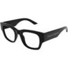 Lunettes de soleil McQ Alexander McQueen AM0455O Cadres Optiques, Noir/Transparent, 50 mm