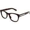 Lunettes de soleil Saint Laurent SL 663 Cadres Optiques, Havana/Transparent, 55 mm