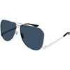 Lunettes de soleil Saint Laurent SL 690 DUST Lunettes de soleil, Argent/Bleu, 61 mm Argent&eacute;