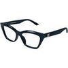 Lunettes de soleil Balenciaga BB0342O Cadres Optiques, Bleu/Transparent, 52 mm