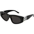 Lunettes sur Grenoble : Lunettes de soleil Balenciaga BB0095S Lunettes de soleil, Noir/Gris, 53 mm