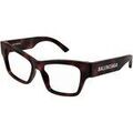 Lunettes sur Grenoble : Lunettes de soleil Balenciaga BB0378O Cadres Optiques, Havana/Transparent, 54 mm