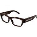 Lunettes sur Grenoble : Lunettes de soleil Balenciaga BB0377O Cadres Optiques, Havana/Transparent, 54 mm