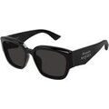 Lunettes de soleil McQ Alexander McQueen AM0468S Lunettes de soleil, Noir/Gris, 55 mm Grenoble