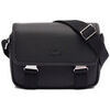 Sac Bandouliere Lacoste Sacoche &agrave; rabat Noire Ossian en cuir Noir
