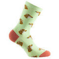 Chaussettes sur Grenoble : Chaussettes Achile Mi-chaussette jersey "Semis panth&egrave;res" Coton peign&eacute; Vert