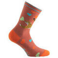 Chaussettes sur Grenoble : Chaussettes Achile Mi-chaussette jersey "Love Panth&egrave;res" Coton peign&eacute; Orange