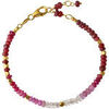 Bracelets Orusbijoux Bracelet Argent Dor&eacute; Et Pierres Pr&eacute;cieuses Rubis Dor&eacute;