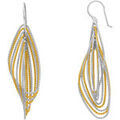 Boucles d'oreille sur Grenoble : Boucles oreilles Orusbijoux Boucles D'oreilles Argent Dor&eacute; Rhodi&eacute; Diamant&eacute; Tourbillon Multicolore
